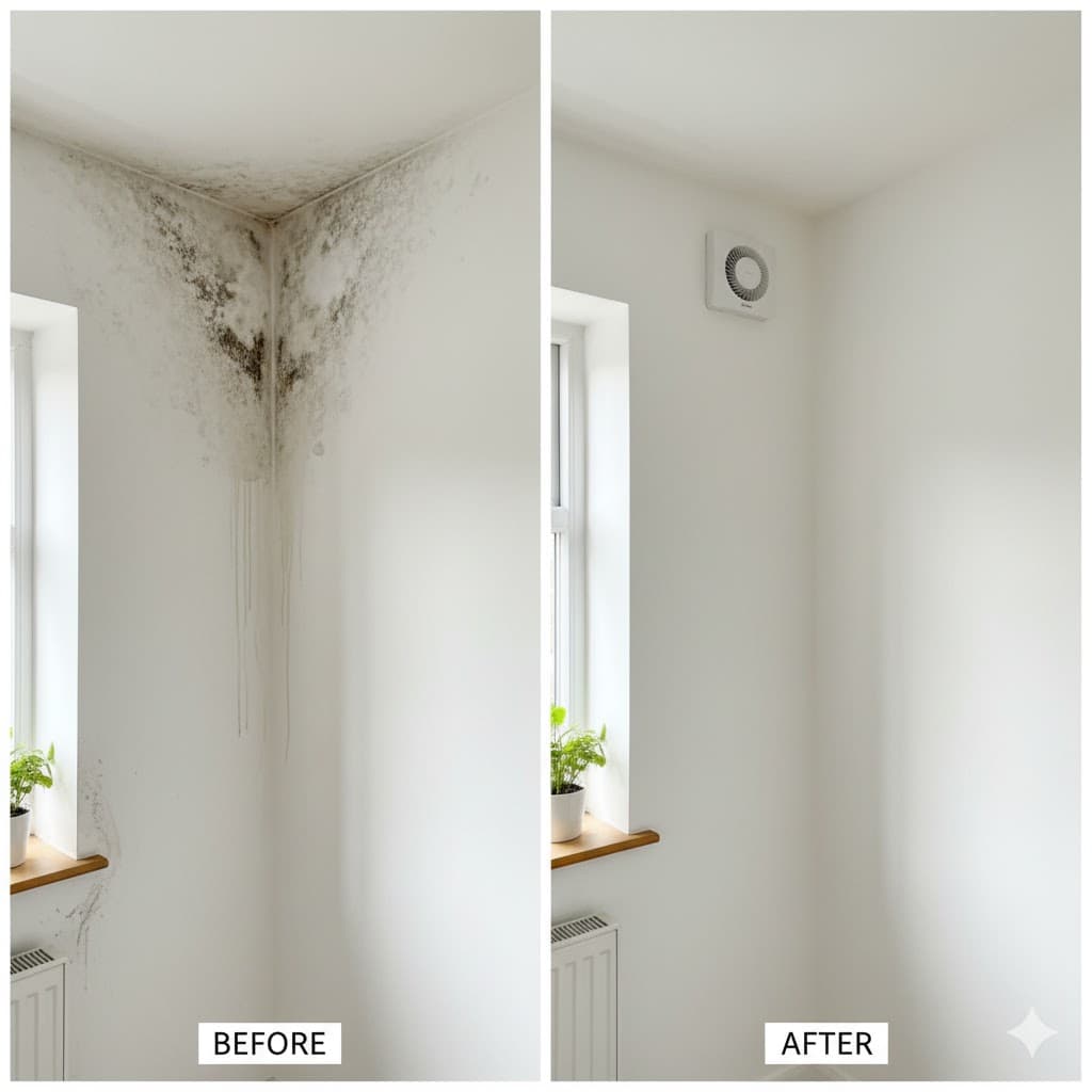 Condensation Issues - Sayalonga - Black mold from condensation by English builder in Axarquía