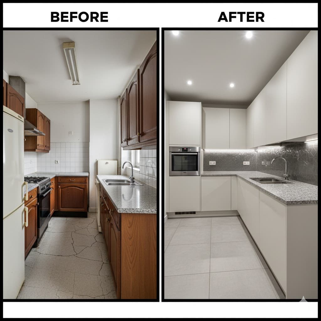 Full Kitchen Renovation - Algarrobo - Complete kitchen rebuild by English builder in Axarquía